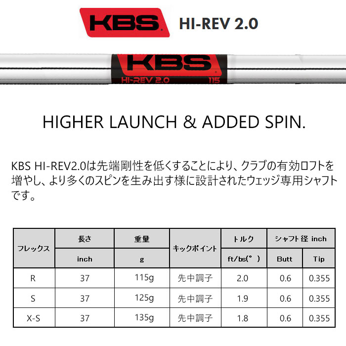 シャフト:KBS HI REV2.0